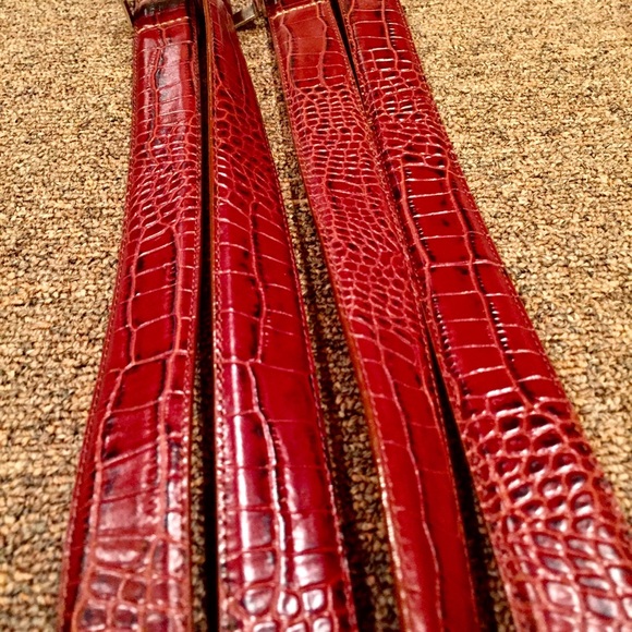 NWOT Men’s Red Calfskin Leather Golf Belt - Picture 2 of 3